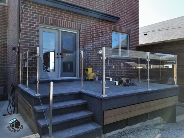 deck stainless steel glass railing
