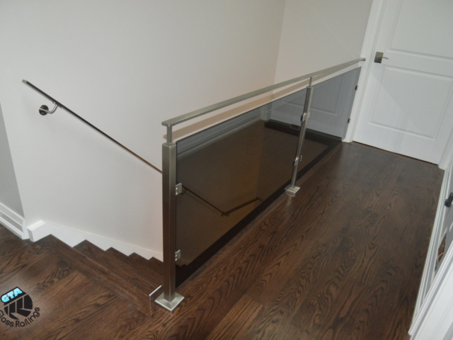 interior glass railing stainless steel