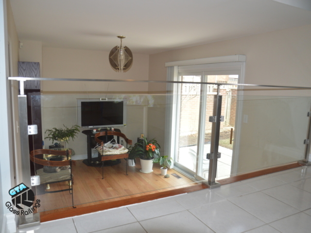 inteior stainless steel glass railing