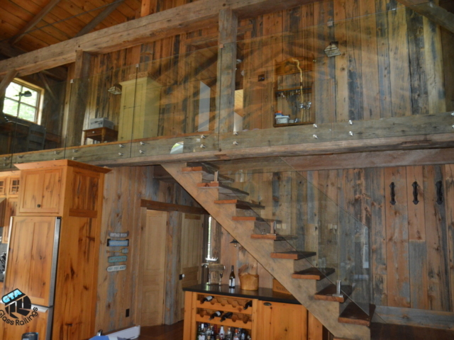 glass railing for cottages