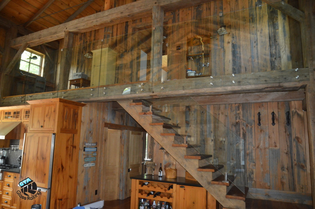 glass railing for cottages