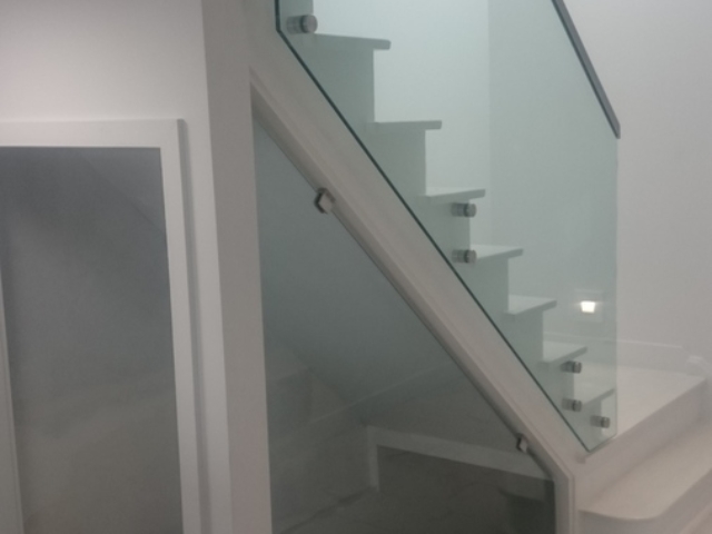 indoor glass railing stainless steel handrail