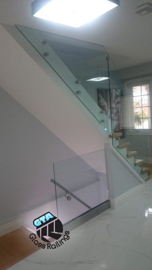 indoor frameless glass railings