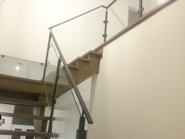 glass railings open risers