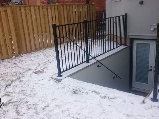 railings basement walk out