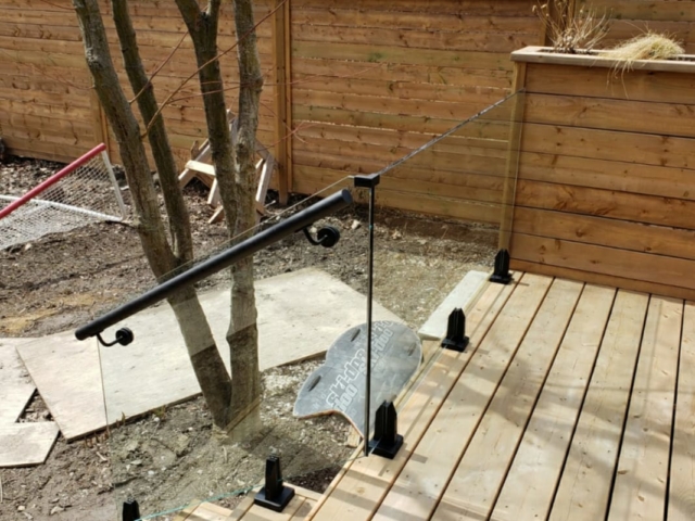 exterior glass railings frameless