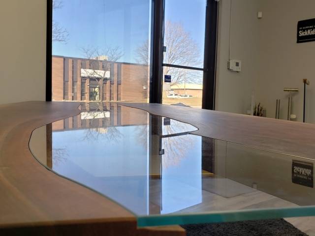 live edge glass table